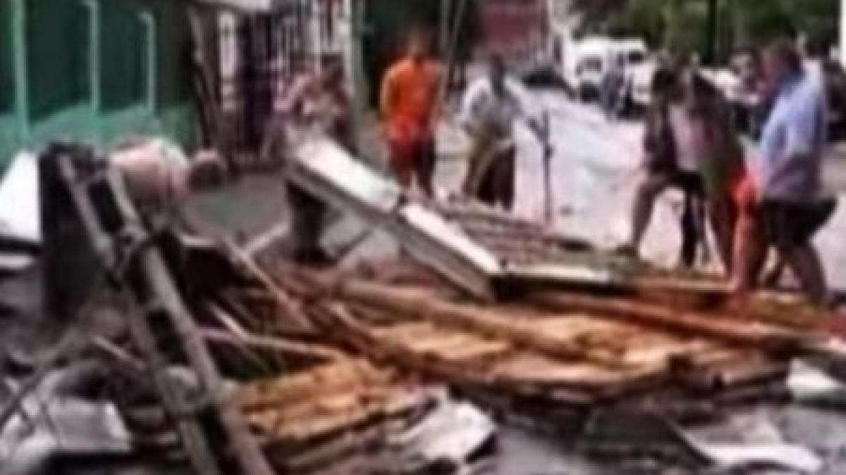 o furtuna de cateva minute a facut ravagii in pitesti video