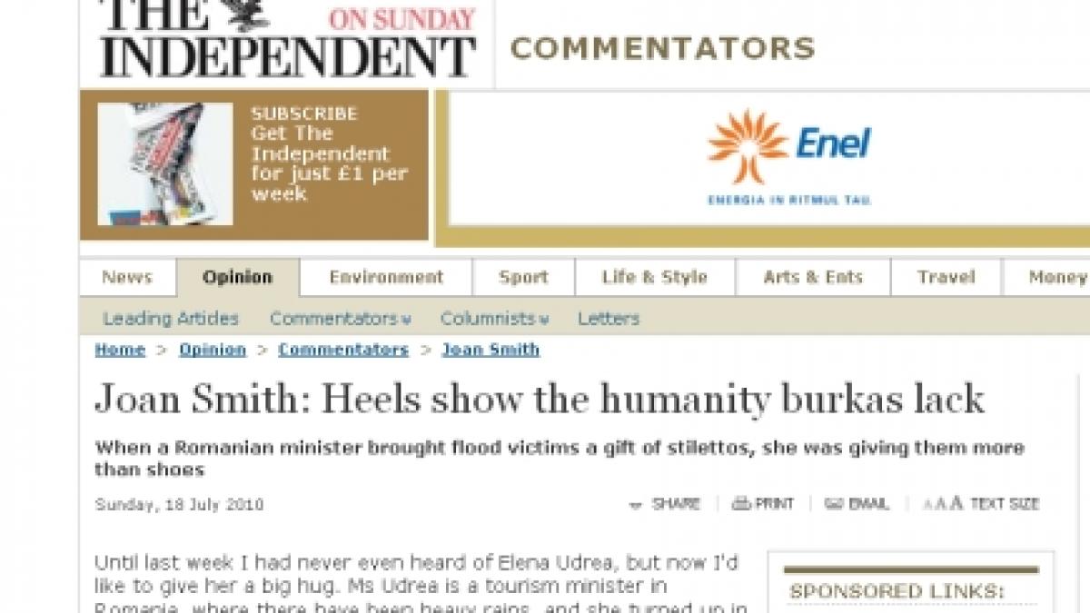 the independent pantofii impartiti de elena udrea un gest de umanitate