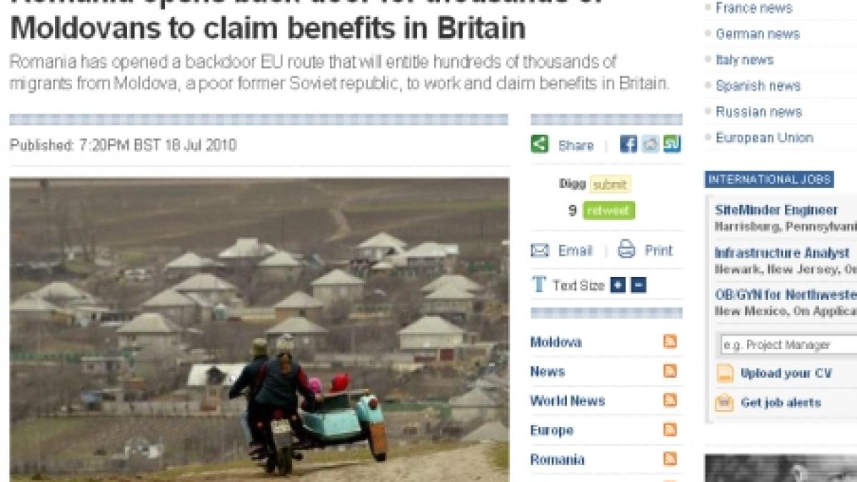presa britanica romania baga moldovenii in ue pe usa din spate