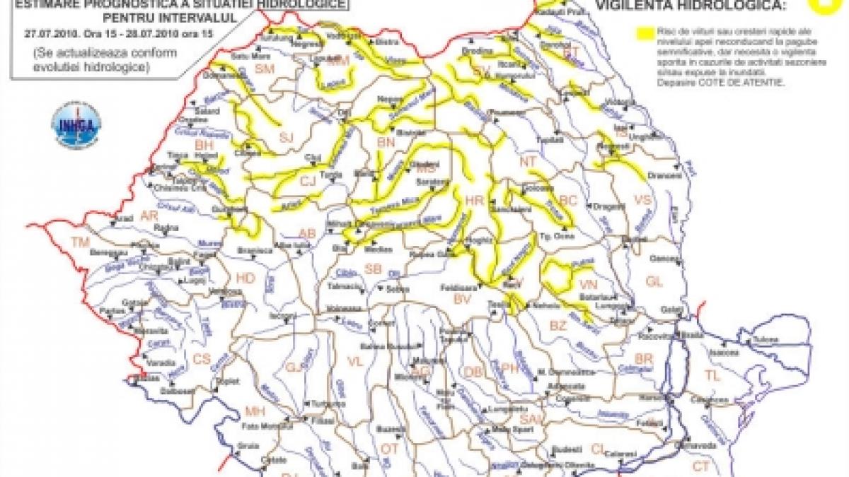 avertizarea cod galben de inundatii prelungita pana miercuri