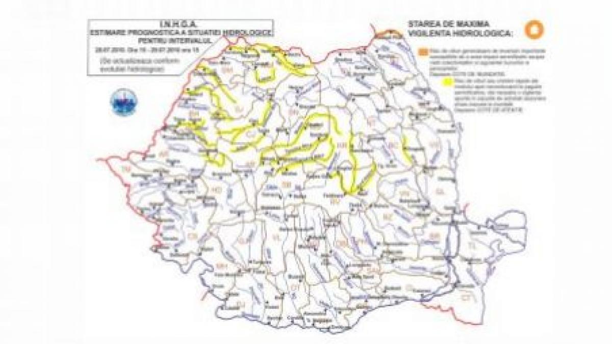 cod portocaliu de inundatii pe raul prut