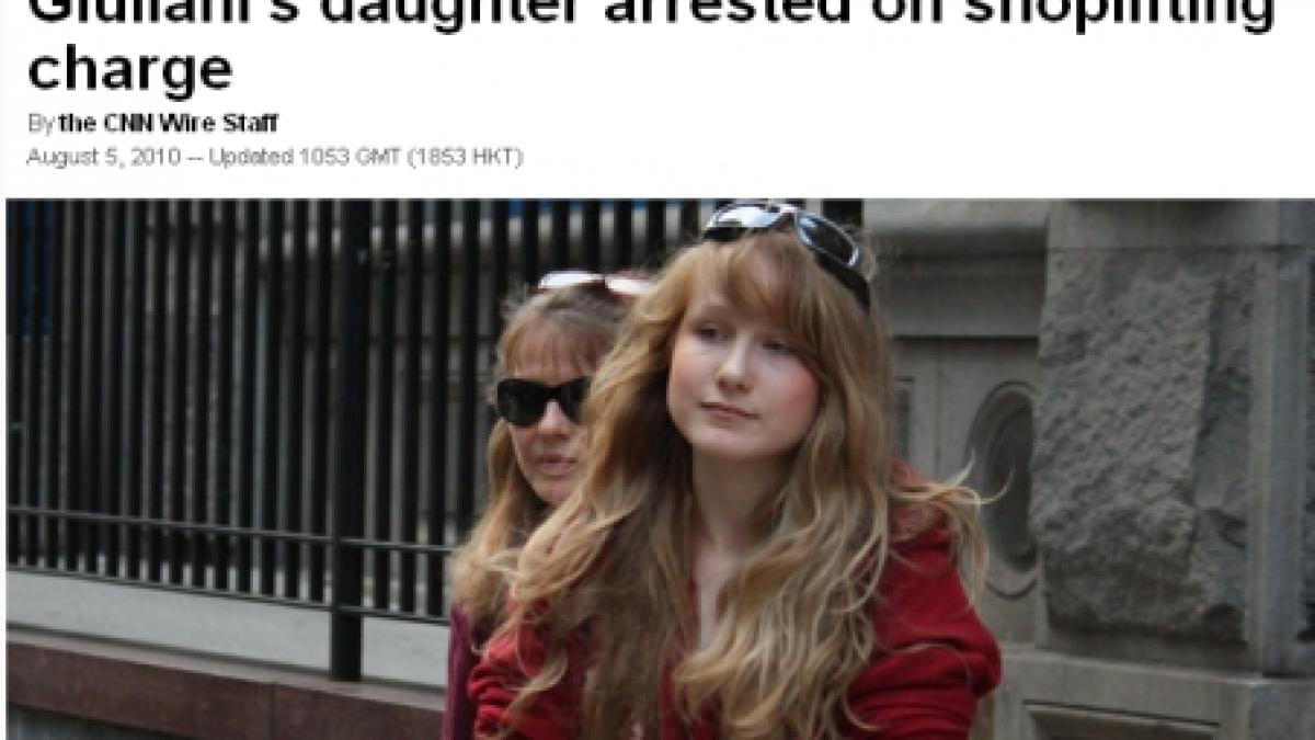 fiica fostului primar al orasului new york a furat produse cosmetice dintr un magazin