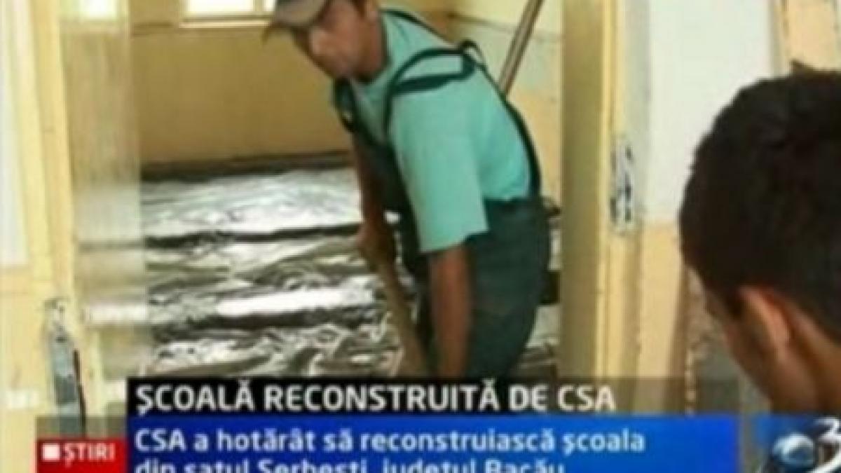 csa reconstruieste o scoala distrusa de inundatii video