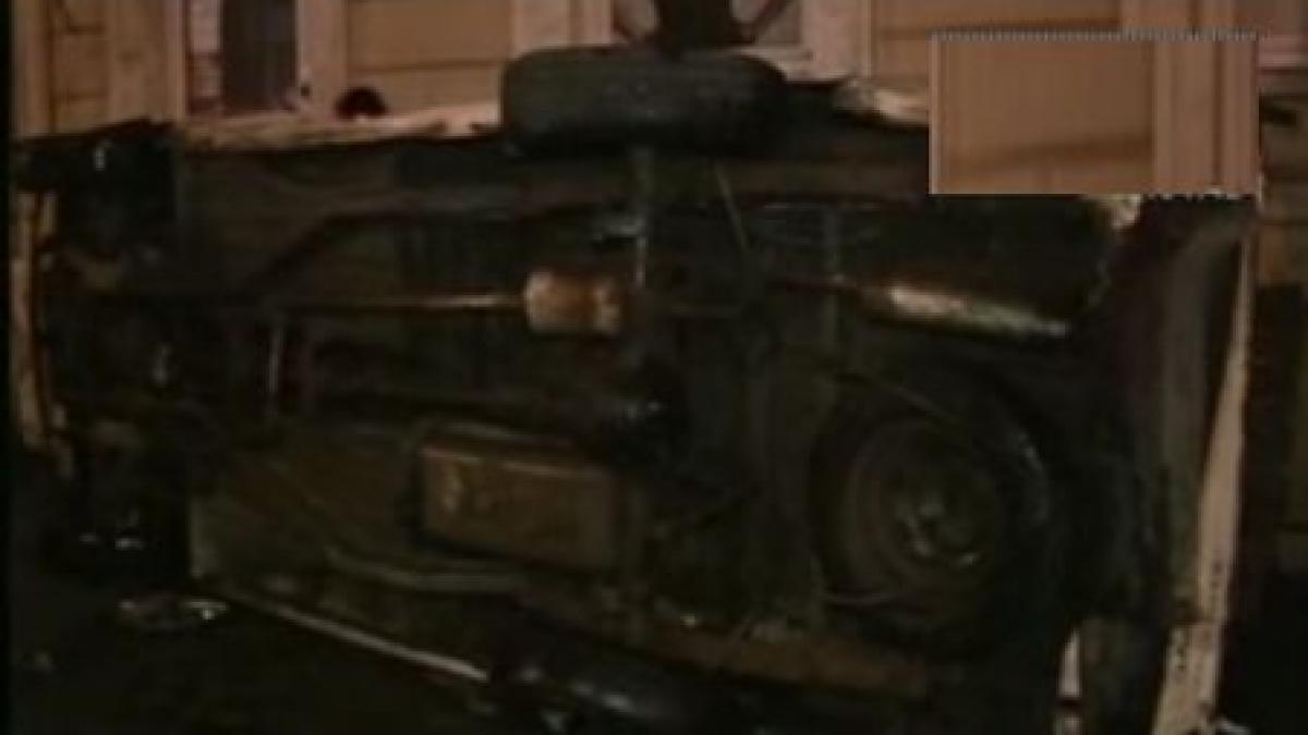 timisoara o decapotabila scapata de sub control a facut praf alte trei masini video