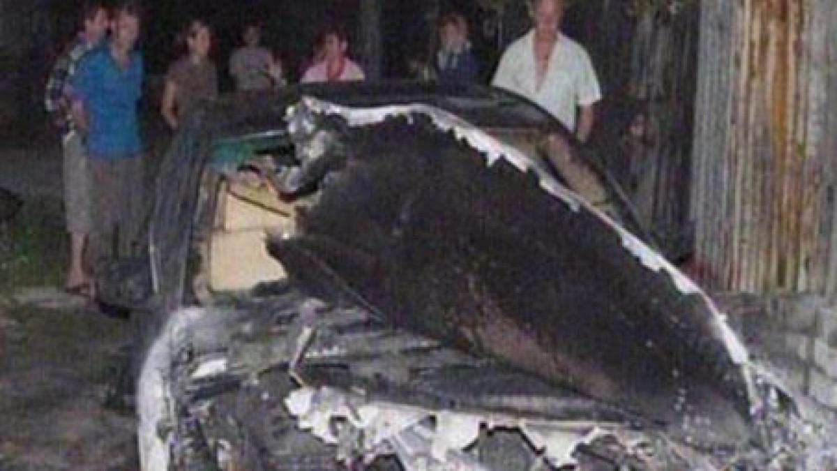 masina de 70 000 de euro incendiata intentionat video