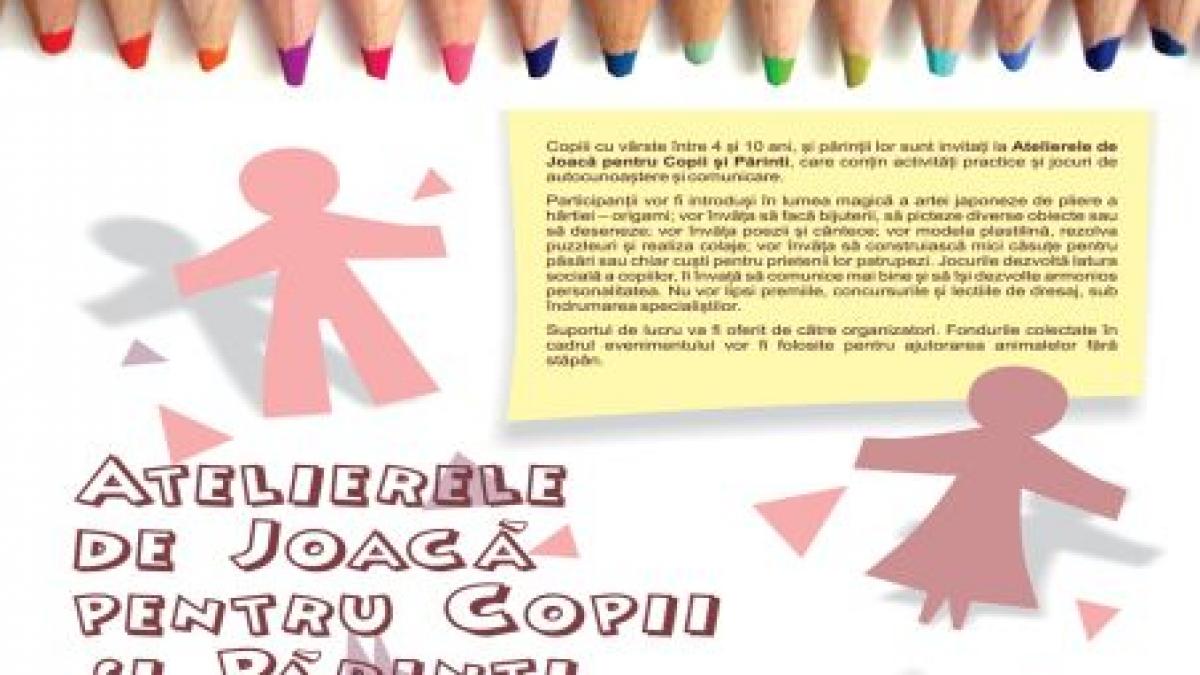 Copiii învaţă cum să îşi dreseze animalele la Atelierele de Joacă pentru Copii şi Părinţi