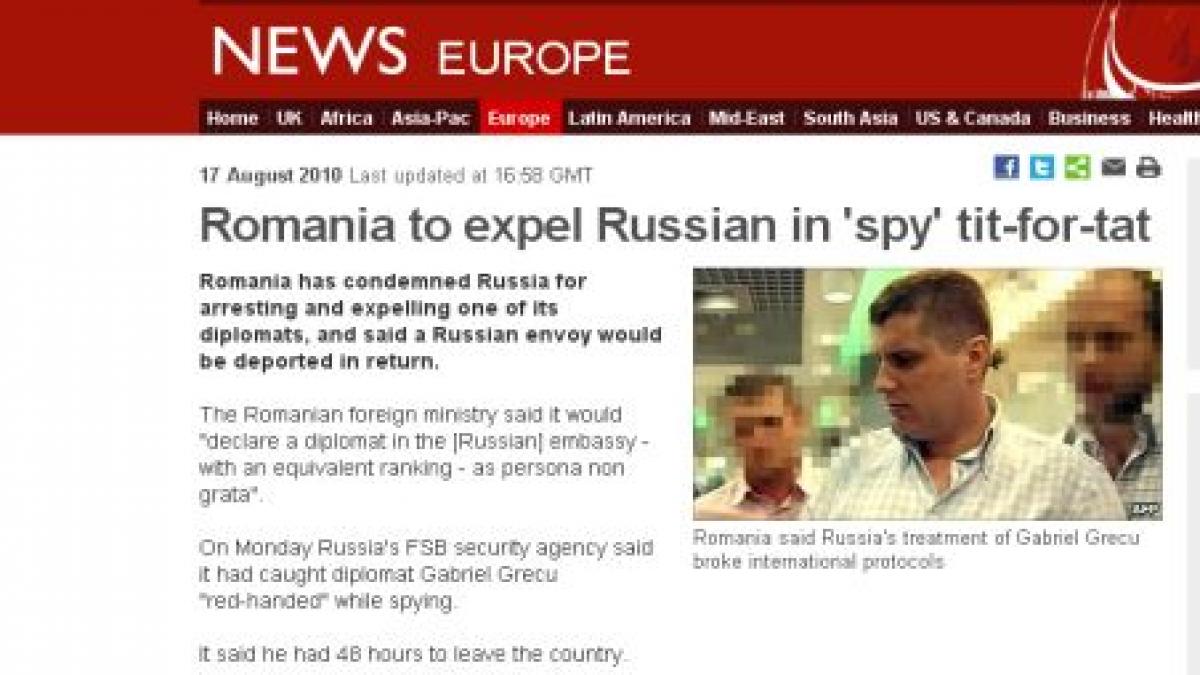 presa internationala despre cazul gabriel grecu relatiile dintre romania si rusia sunt reci