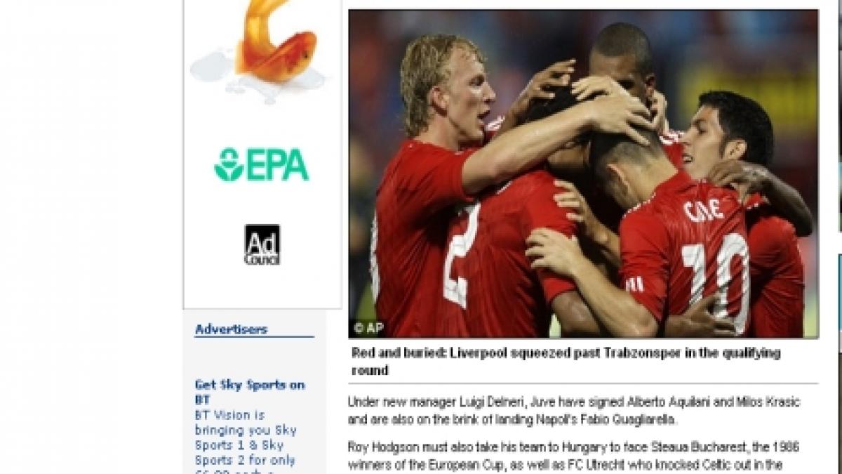 daily mail liverpool va merge in ungaria sa joace cu steaua bucuresti