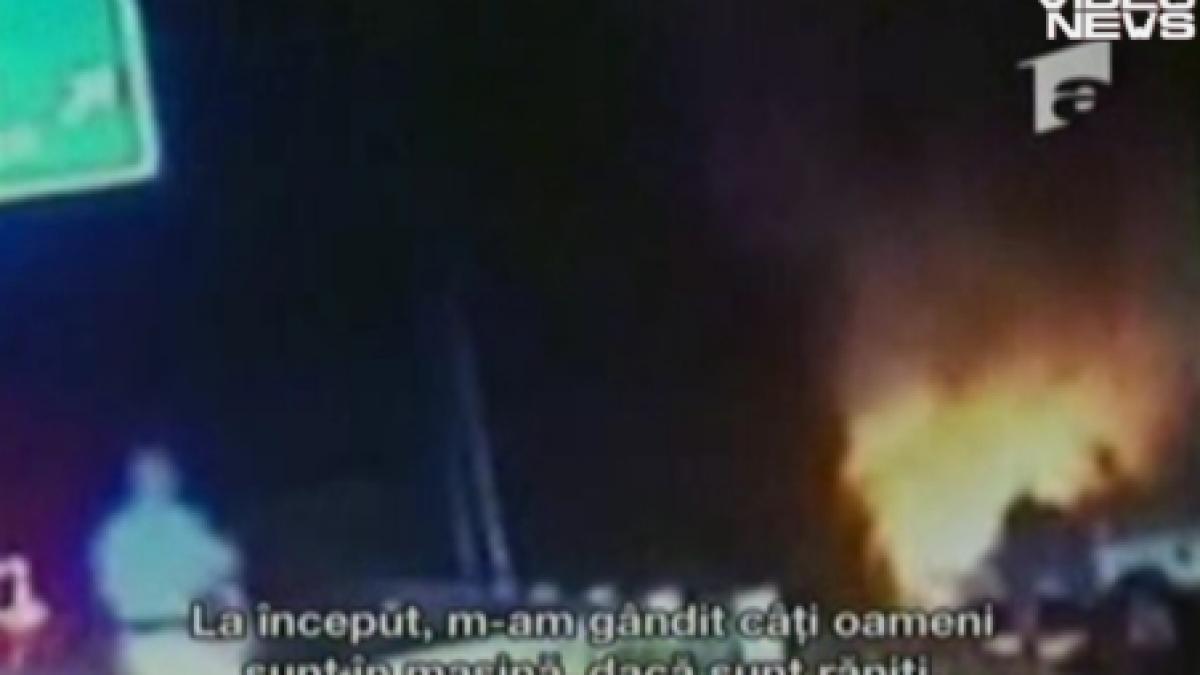 trei politisti americani au salvat un om dintr o masina in flacari video