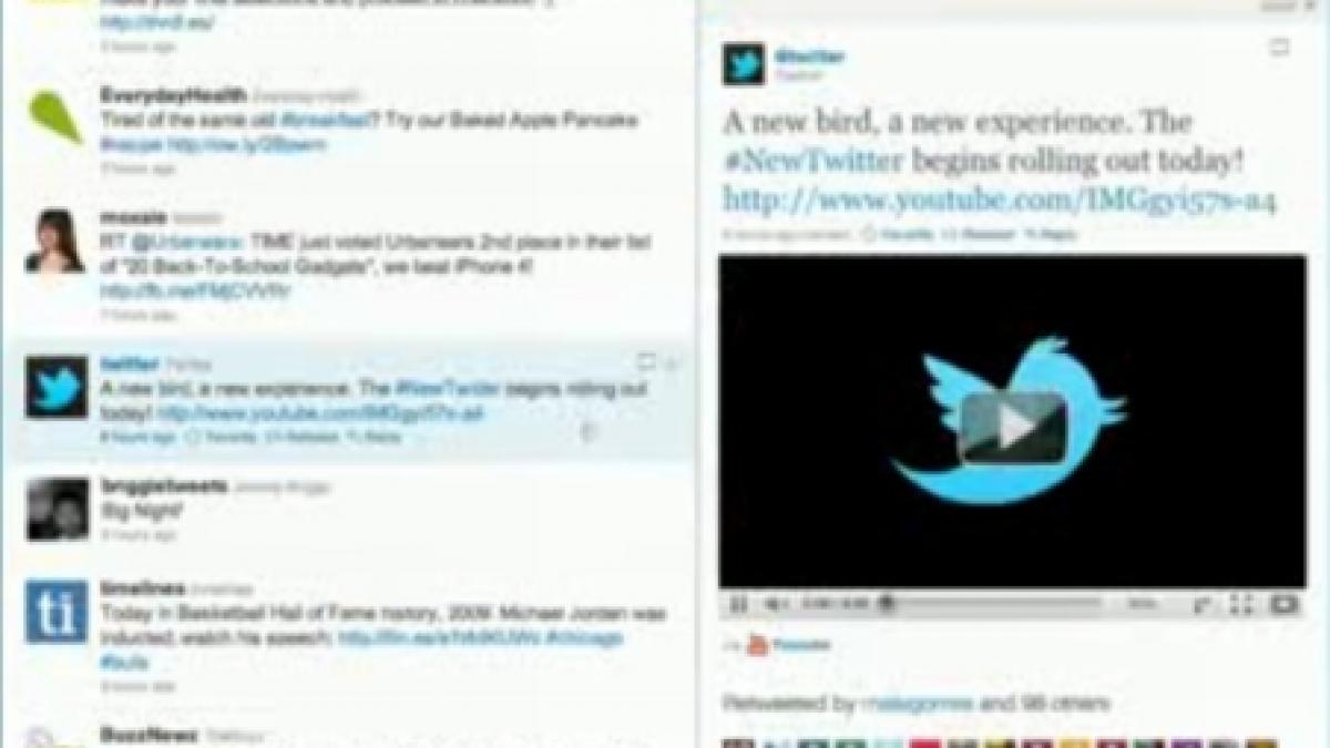 twitter anunta relansarea site ului care primeste un nou design video