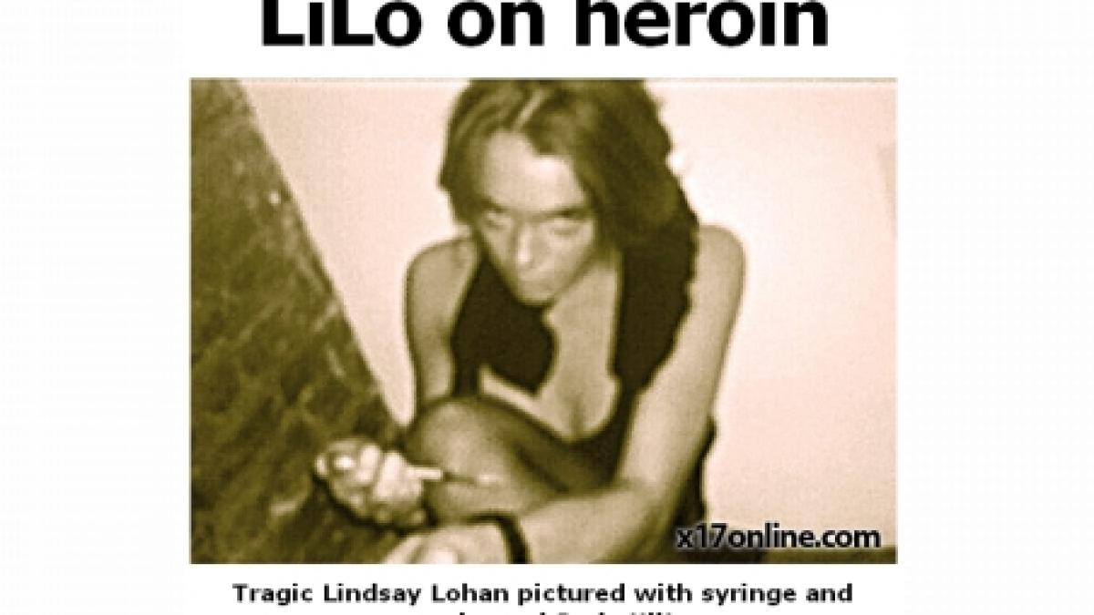 lindsay lohan fotografiata in timp ce ia heroina