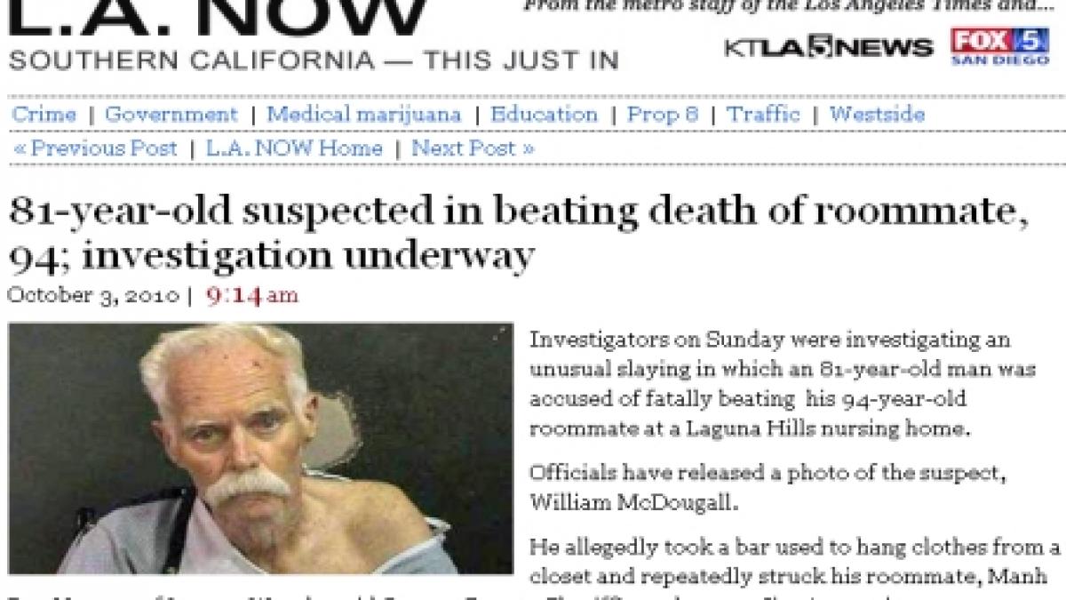 sua batran de 94 de ani ucis de colegul de azil in varsta de 81 de ani