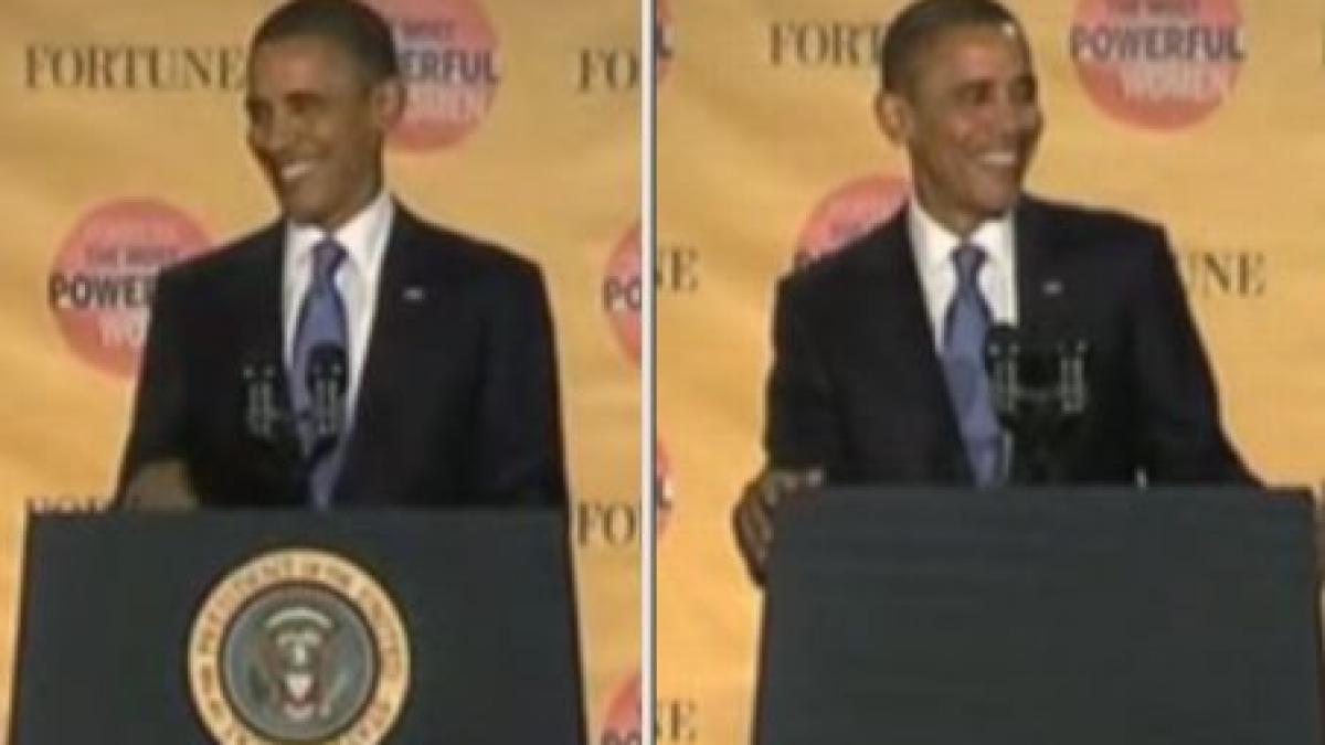 obama a ramas fara stema in mijlocul unui discurs video