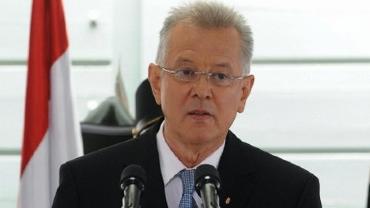 presedintele ungariei pal schmitt va vizita romania luni si marti