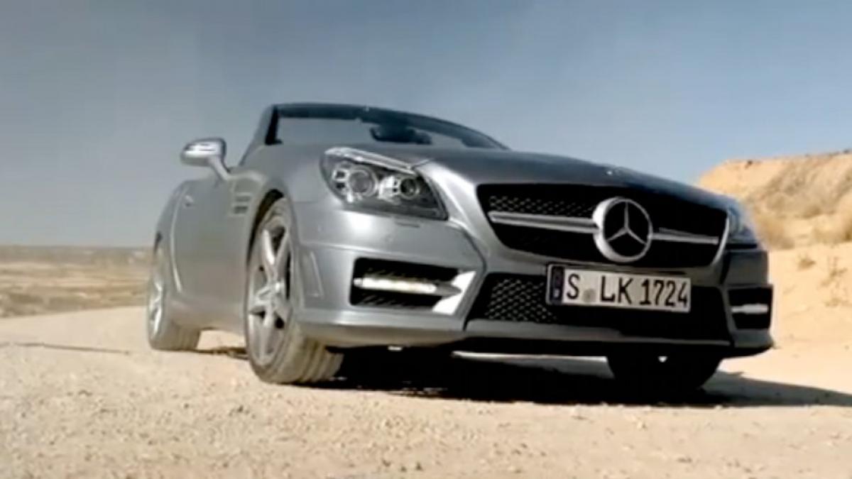 mercedes slk 2012 prezentat intr un clip publicitar