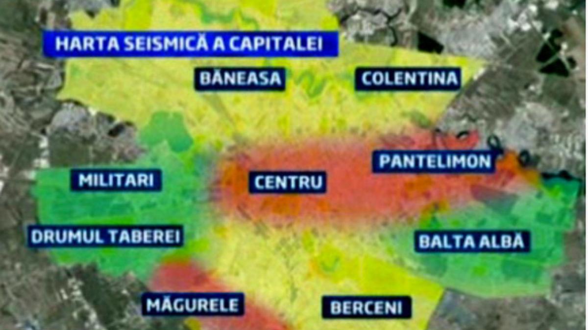 Harta seismică a Capitalei. Vezi care sunt cartierele cel mai expuse în ...