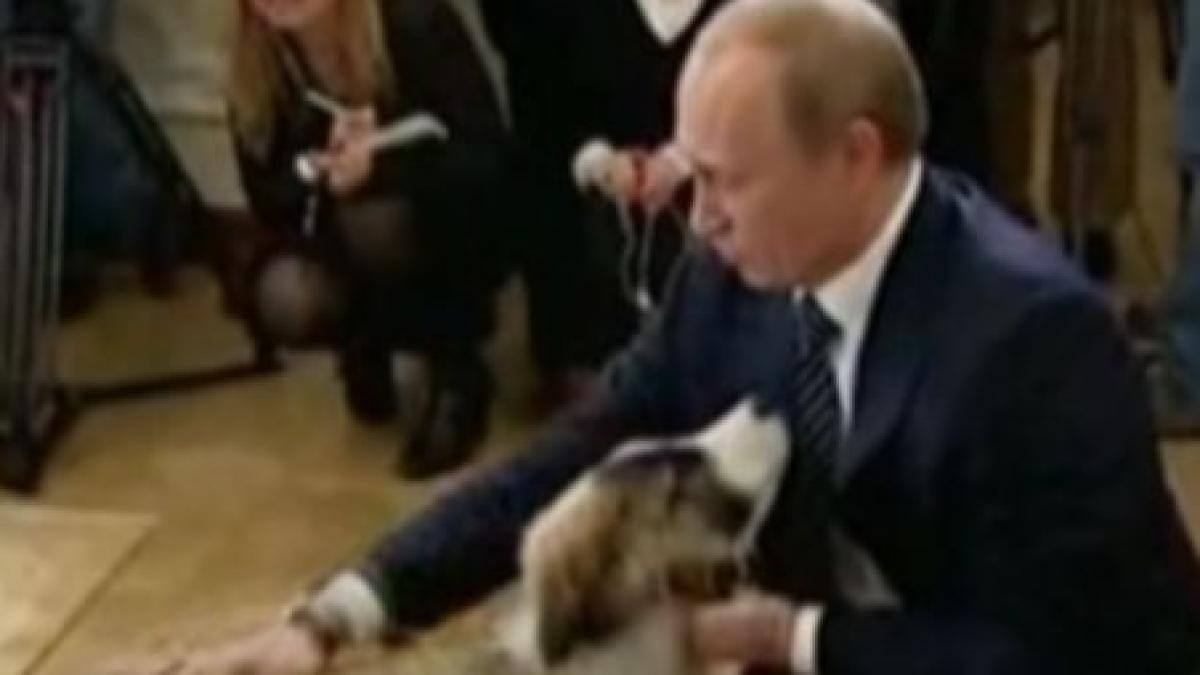 putin si a botezat catelul buffy in cadrul unei ceremonii langa moscova