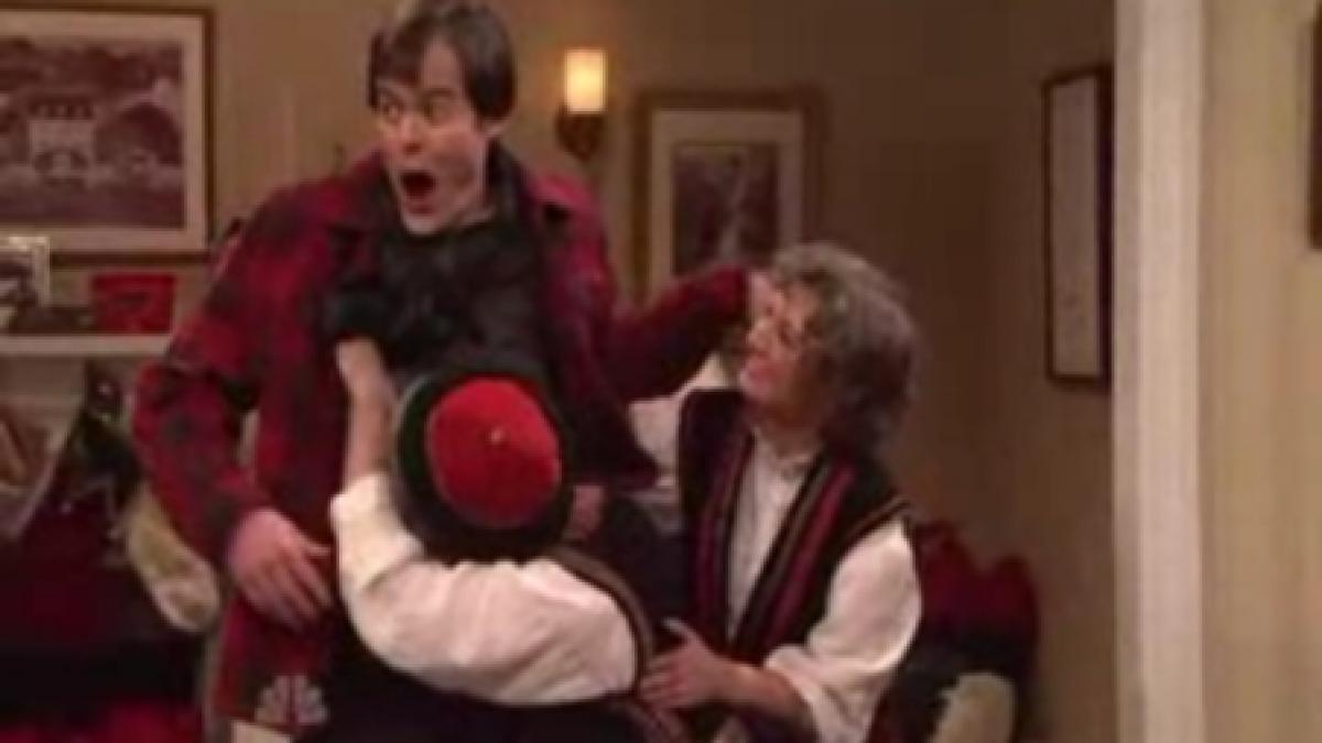 un sarut deasupra buricului salutul romanilor ironizat la saturday night live