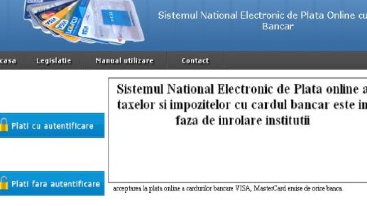 guvernul vrea sa perceapa un comision pentru plata online a taxelor