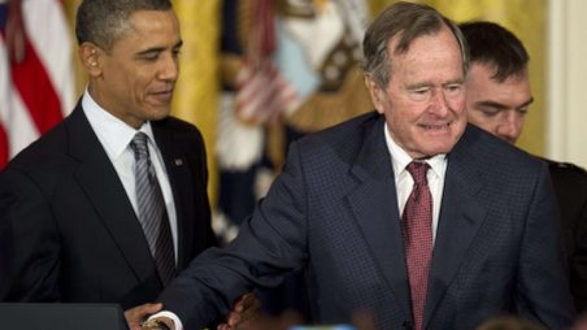 barack obama a acordat medalia libertatii lui george bush si angelei merkel