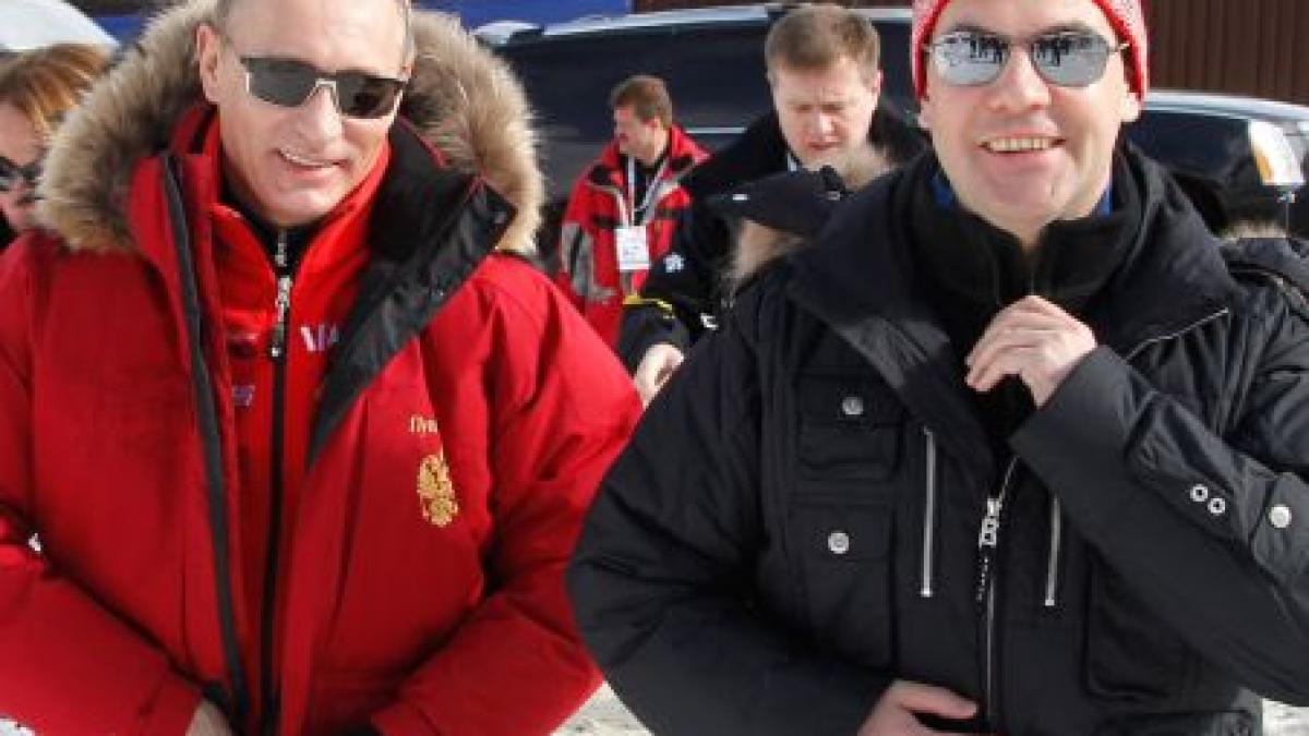 putin si medvedev au schiat impreuna pe partia de la soci una dintre cele mai dificile din lume