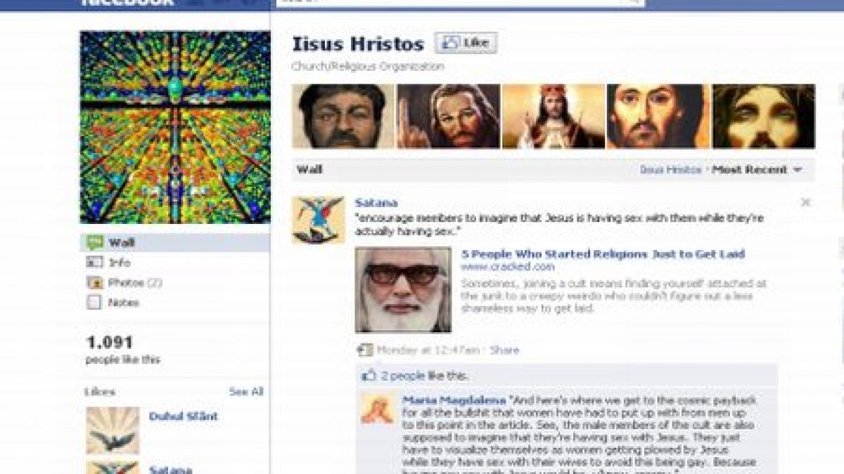 iisus hristos de pe facebook asculta black metal si este prieten cu satana