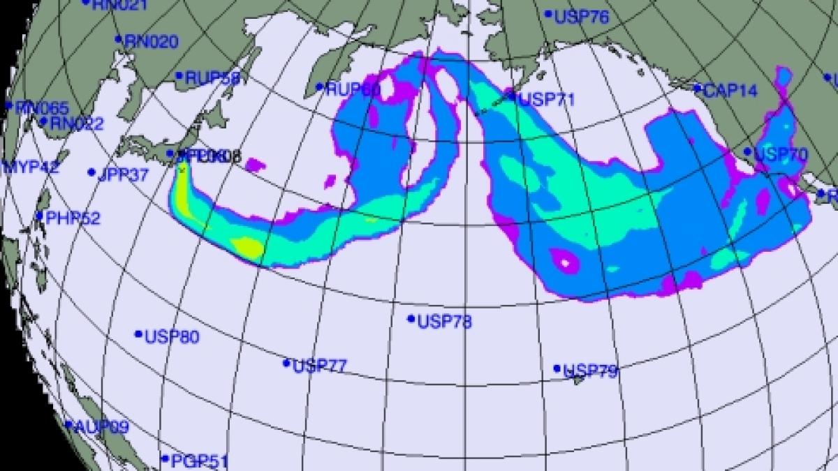 unde ar putea ajunge norul radioactiv de la fukushima