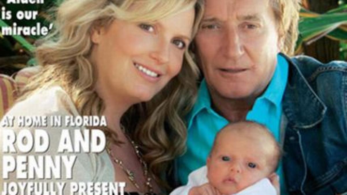 rod stewart si a prezentat bebelusul