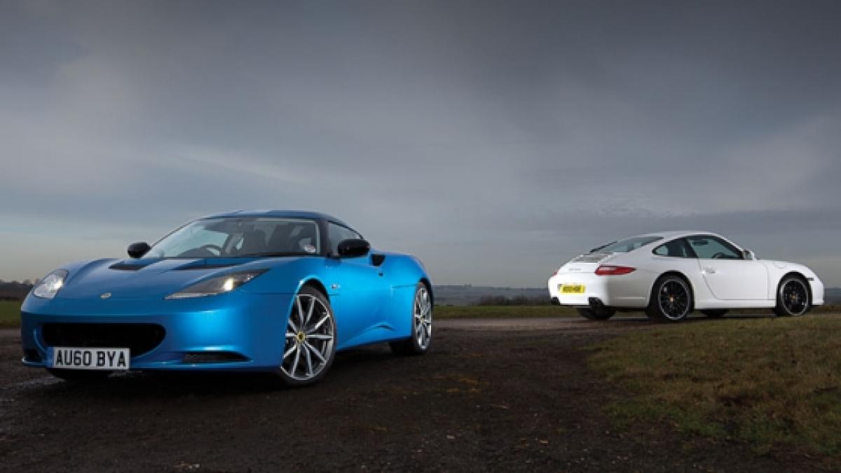 comparativ topgear serios lotus evora versus porsche 911