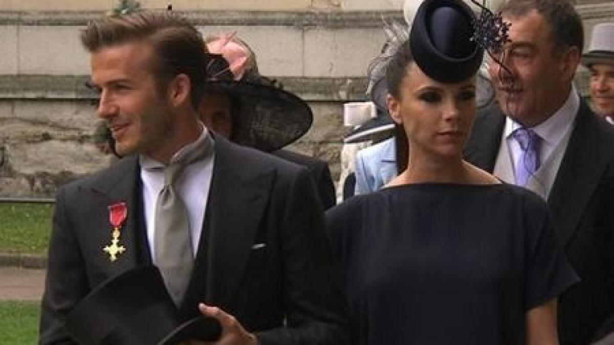 david beckham si victoria au participat la nunta regala
