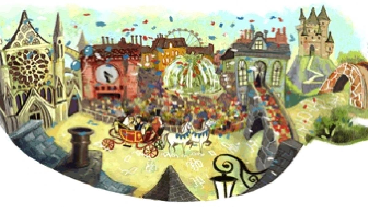 pagina google din marea britanie are logo de nunta