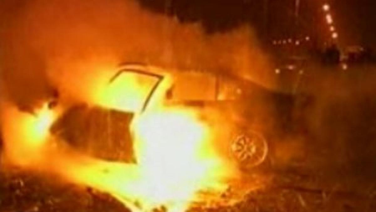 borsa masina unei femei a luat foc din mers