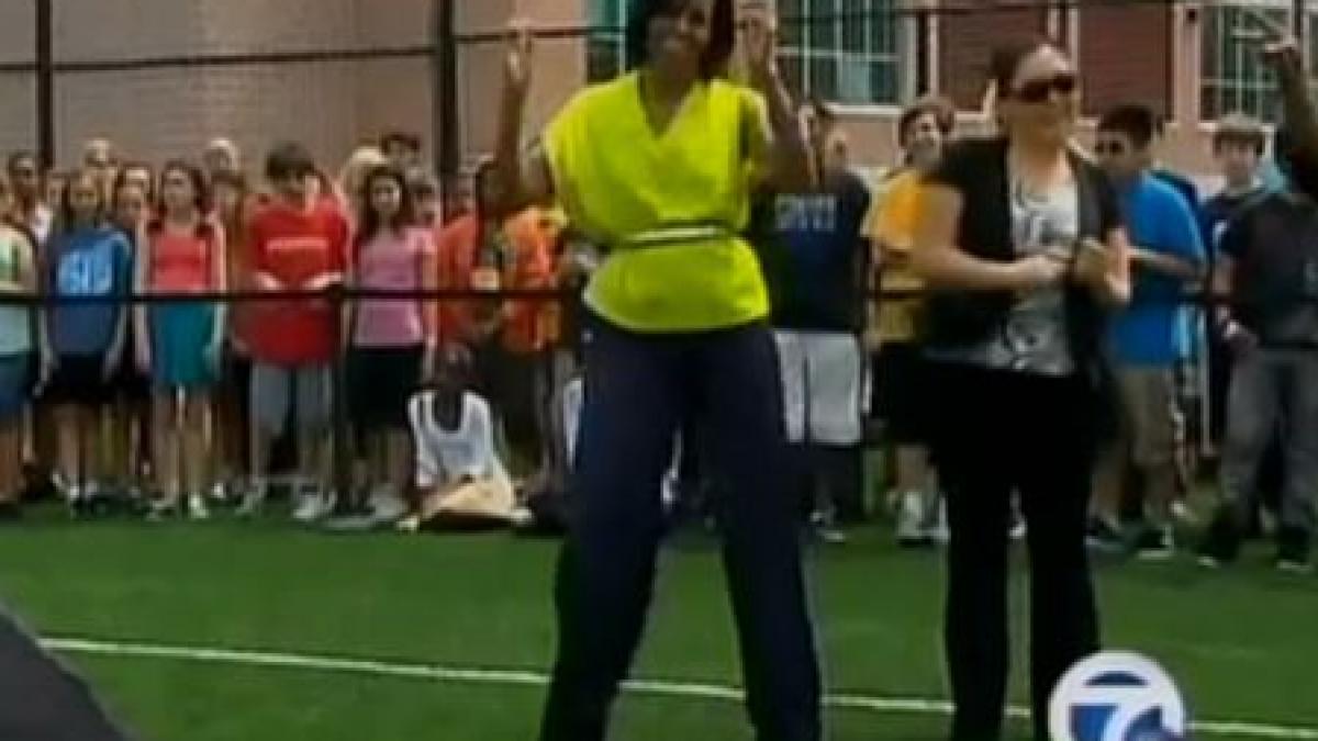 michelle obama se dezlantuie a dansat pe o melodie a lui beyonce