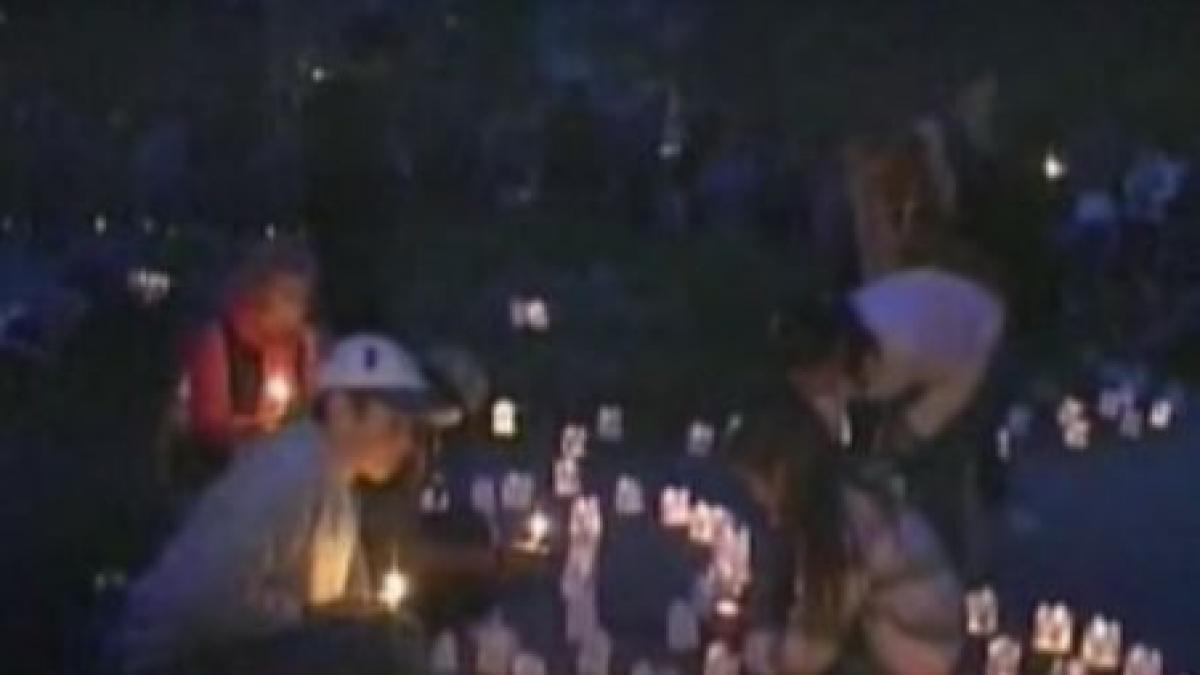 sute de oameni au participat la festivalul luminii de la miercurea ciuc