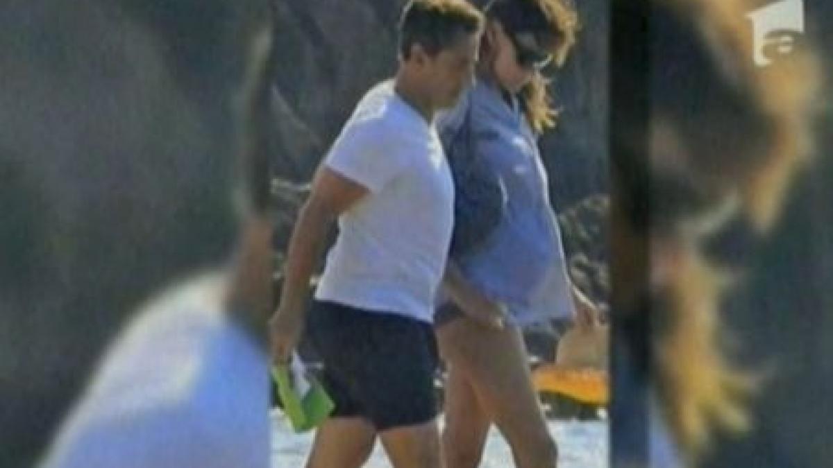 imagini cu carla bruni insarcinata plimbandu se pe plaja cu nicolas sarkozy