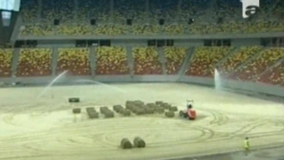 lucrarile la arena nationala pe ultima suta de metri se monteaza gazon din italia