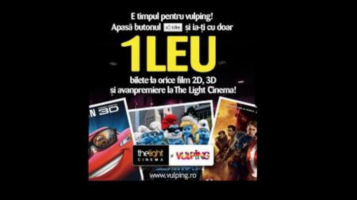 1 leu biletul la orice film 2d sau 3d