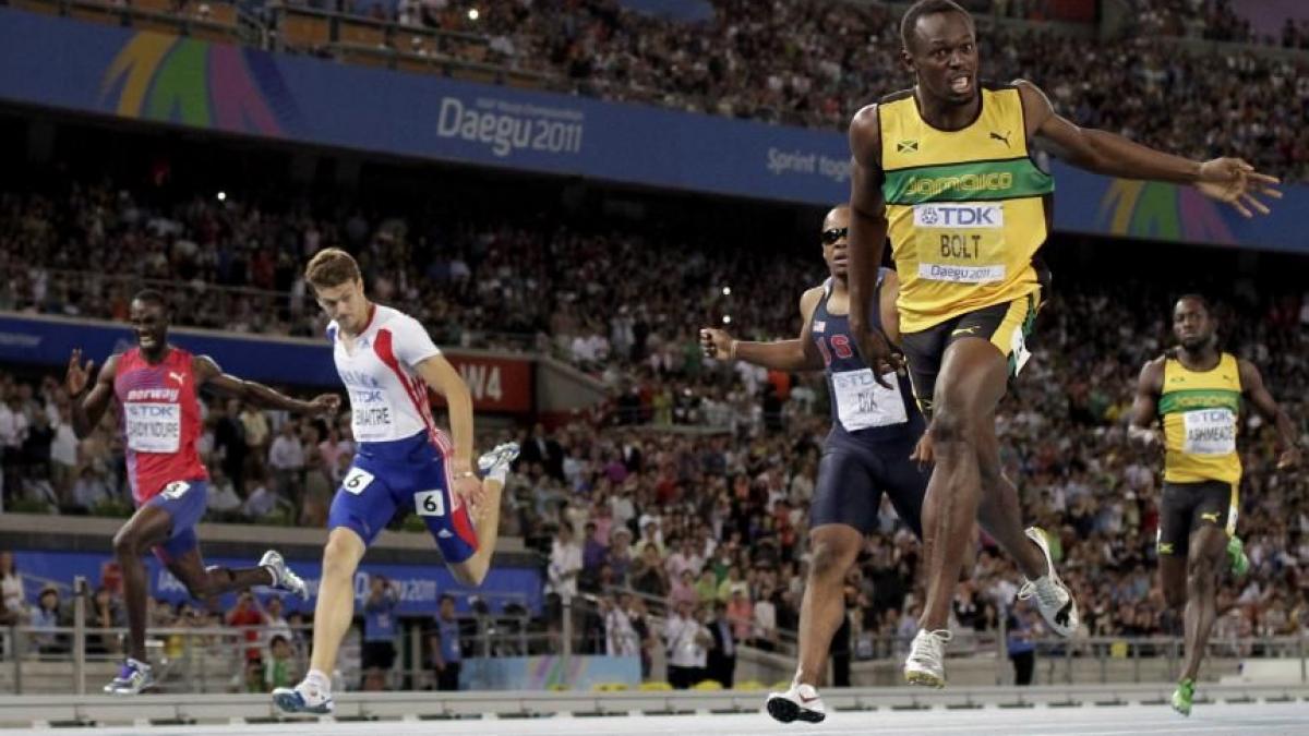 cm de atletism usain bolt a castigat titlul la 200 de metri