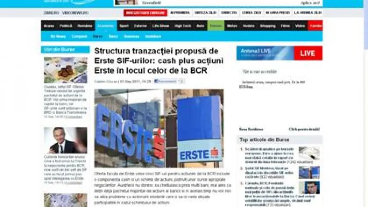 anuntul erste confirma informatiile publicate in exclusivitate de antena3 ro privind structura