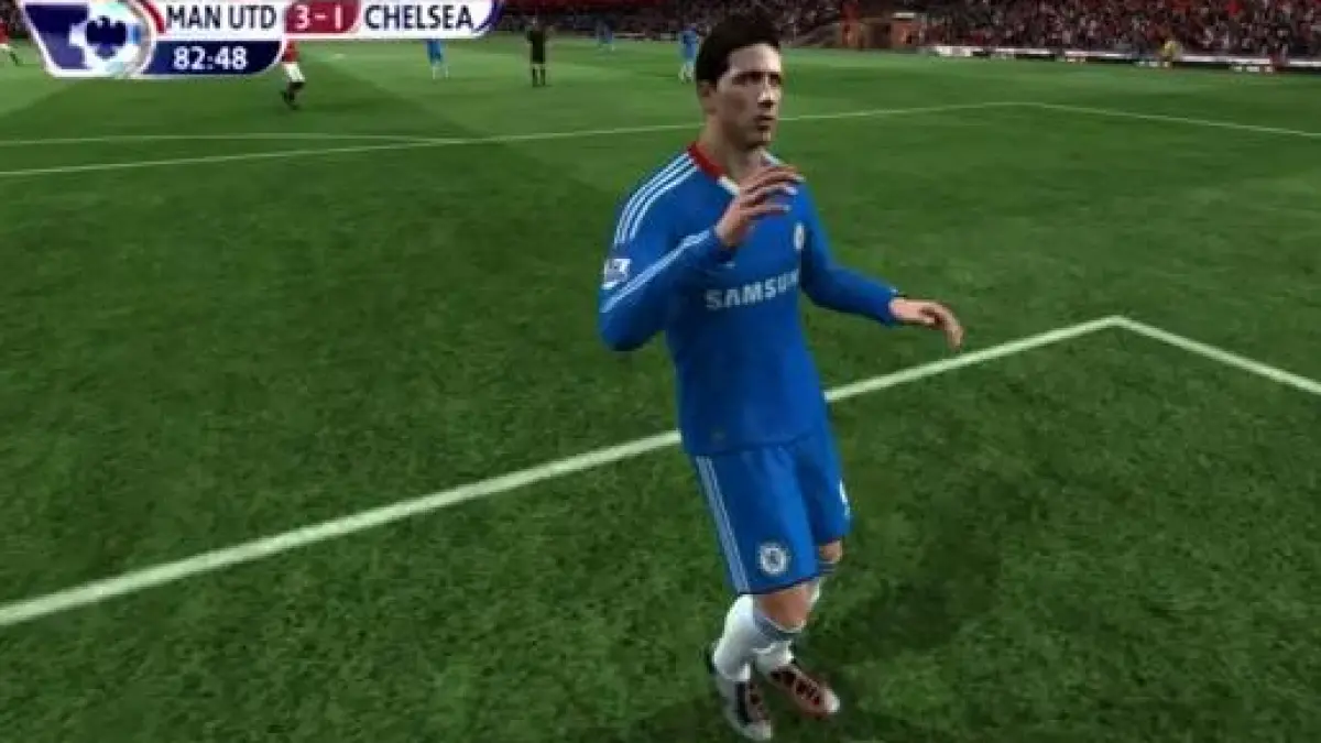 ratarea lui torres din meciul cu manchester unted recreata pe fifa 11