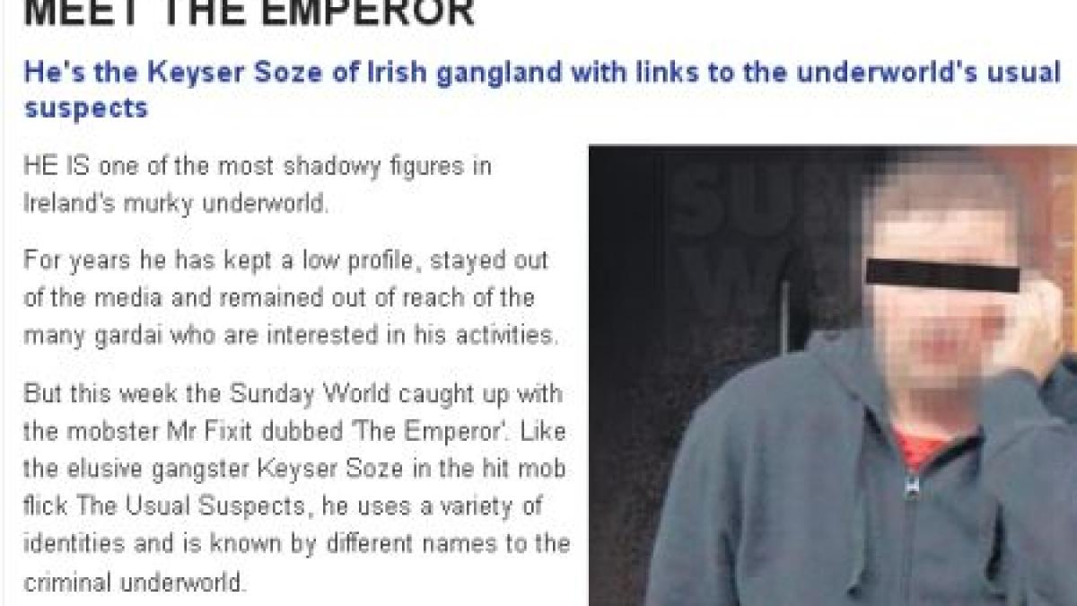 un roman supranumit imparatul este seful mafiei din irlanda