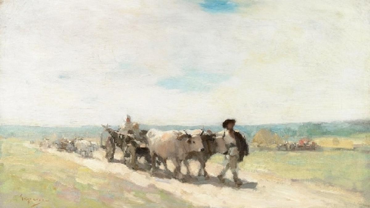 unul dintre tablourile car cu boi de grigorescu vedeta unei licitatii la new york este evaluat la