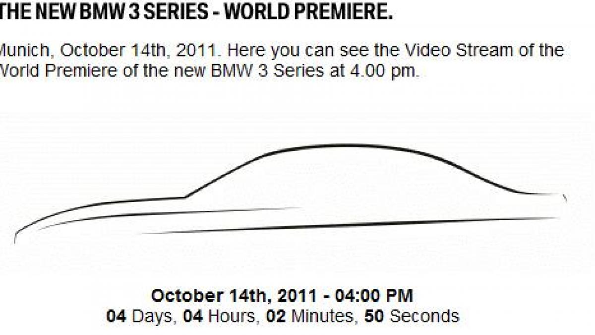 bmw seria 3 2012 va fi prezentat oficial vineri in premiera mondiala