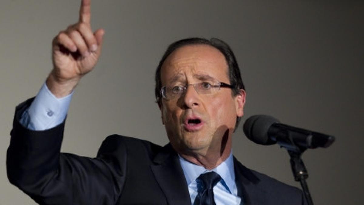 francois hollande candidatul partidului socialist francez la prezidentialele din 2012