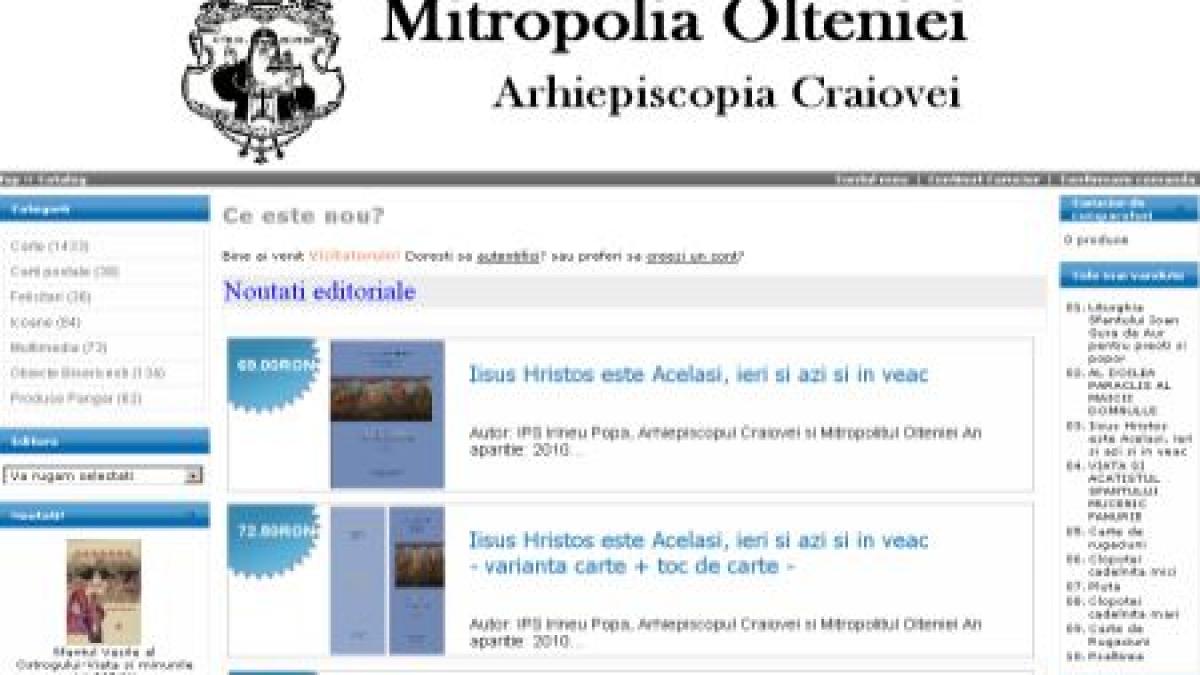mitropolia olteniei a deschis un magazin online cu obiecte bisericesti