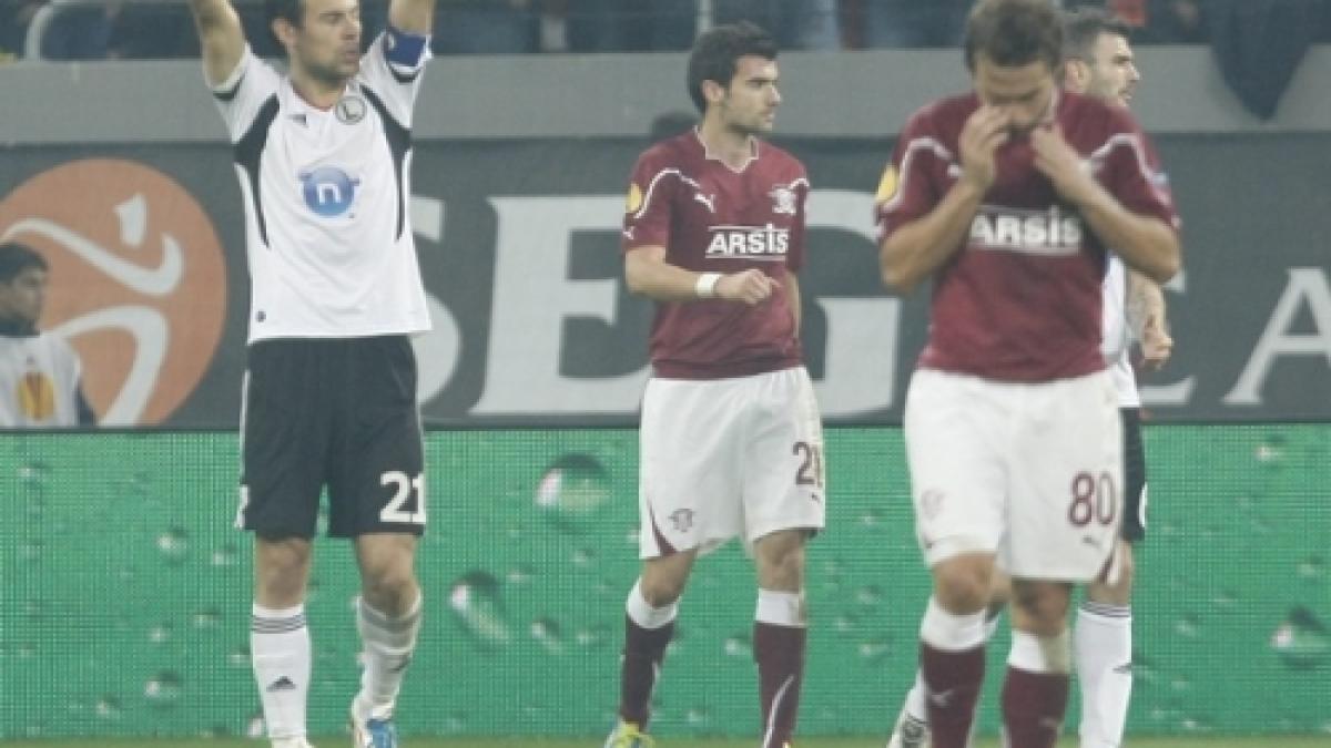 europa league rapid a pierdut duelul de acasa cu legia varsovia