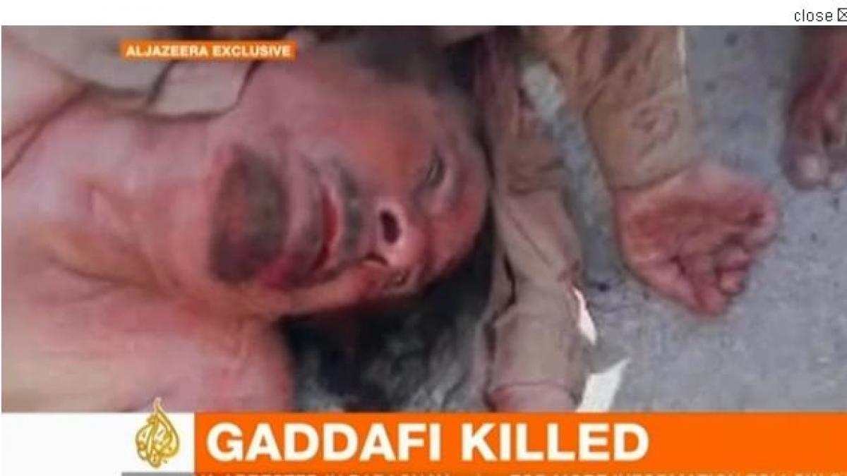 gaddafi a murit in urma unei rani la cap vezi fotografia care dovedeste acest lucru