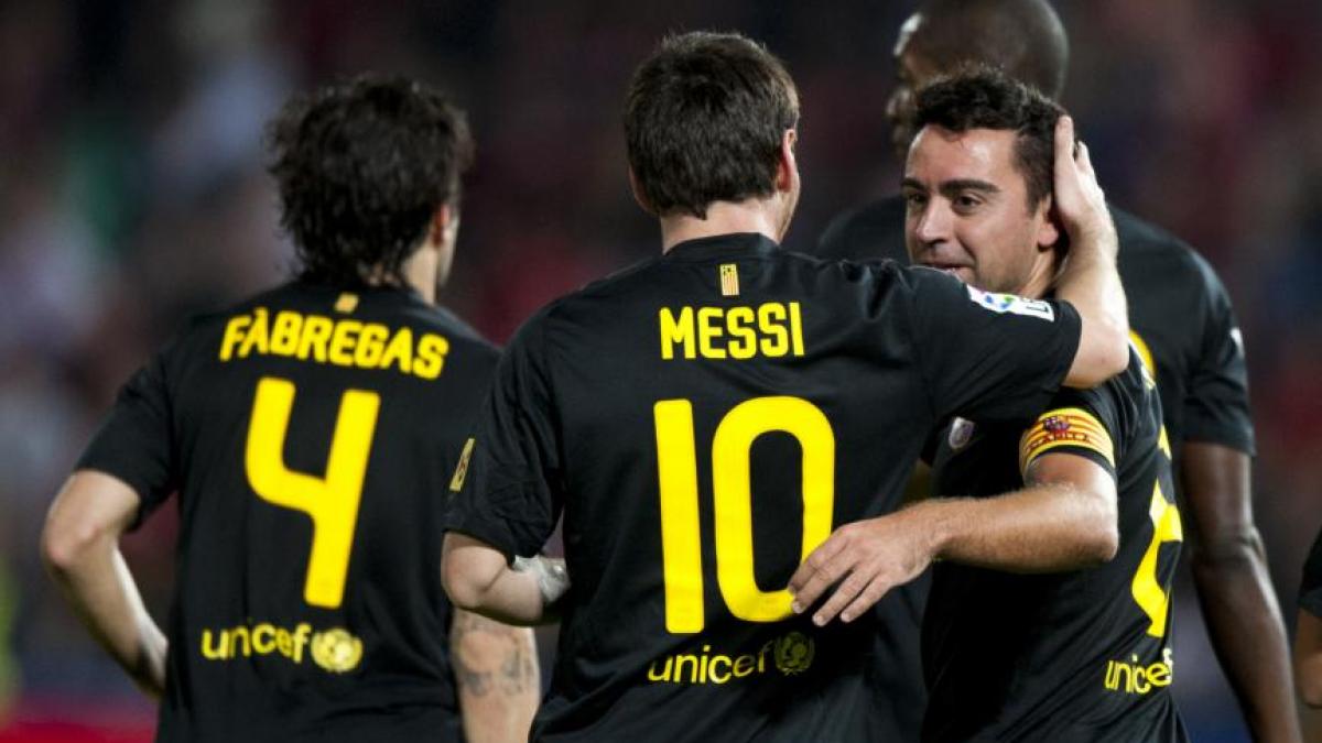 xavi si a sarbatorit recordul de prezente in la liga cu un gol care a adus victoria barcelonei