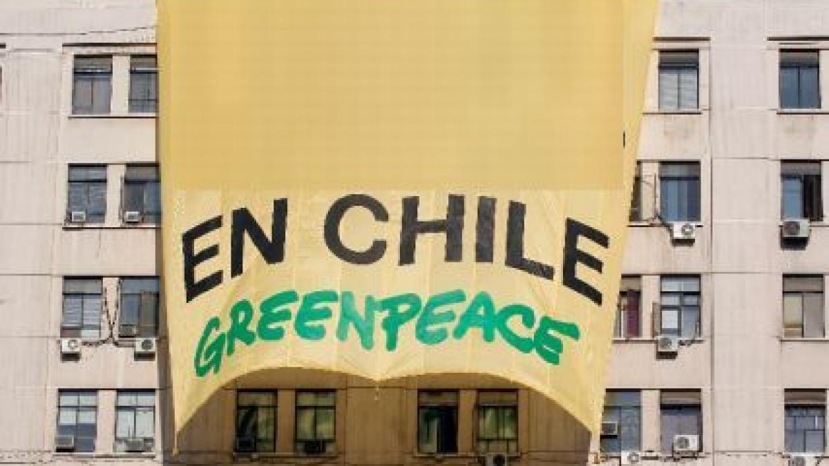 protest greenpeace militantii s au urcat pe un zgarie nori si au desfasurat o lozinca uriasa