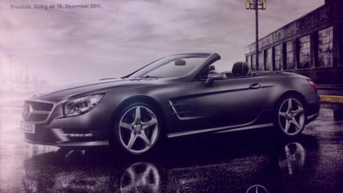 mercedes benz sl class 2013 apare intr o brosura facuta publica pe net
